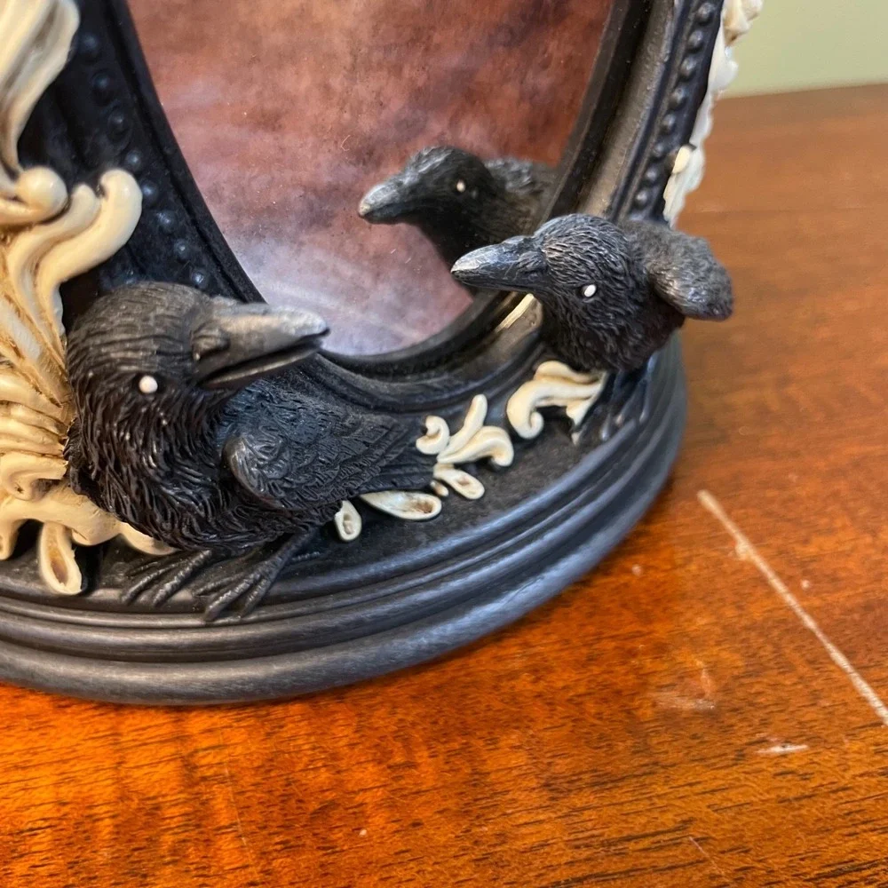 Yankee Candle Mirror Black Raven Night Halloween Decor Spooky Holder Whimsigoth